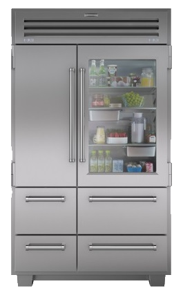 Sub-Zero Refrigerator with Glass Door